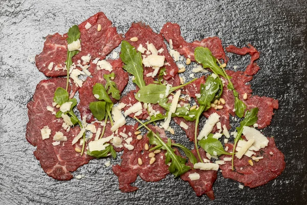 İtalya carpaccio 'sunun genel görünümü 