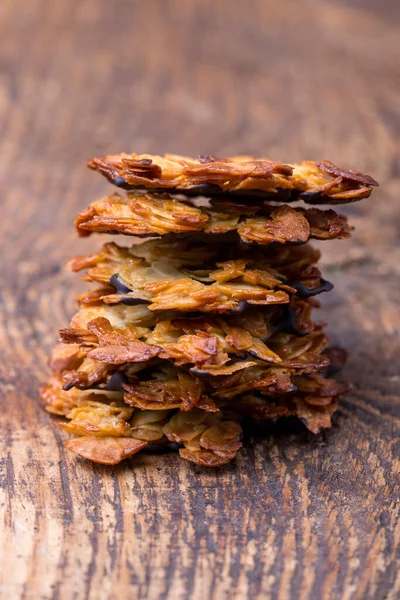 Biscoitos Florentinos Madeira Escura — Fotografia de Stock