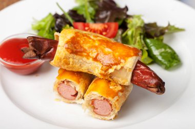 pasta franfurters yakın çekim