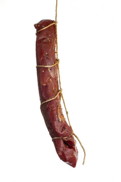 Hanging Raw Pork Fillet White — Stock Photo, Image