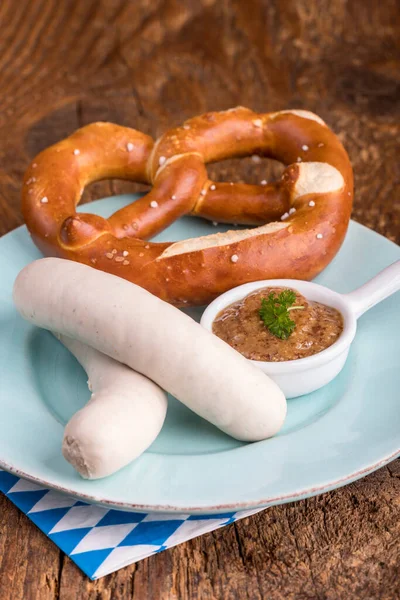 Paar Bayerische Weißwürste — Stockfoto