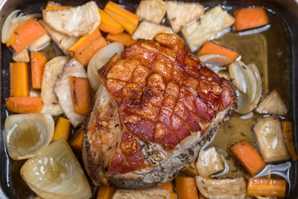 Bavarian Roasted Pork Casserole — Stock Photo, Image