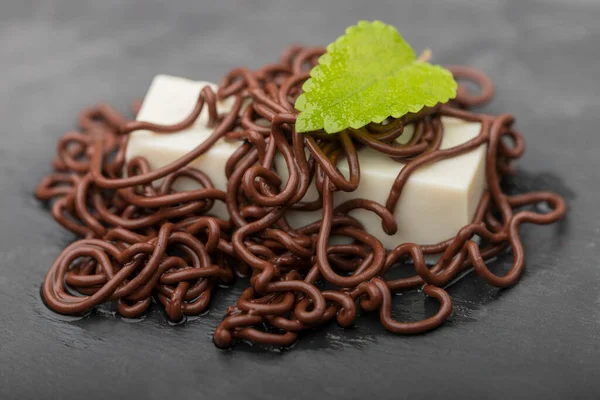 Spaghetti Made Chocolate — Stock Photo, Image
