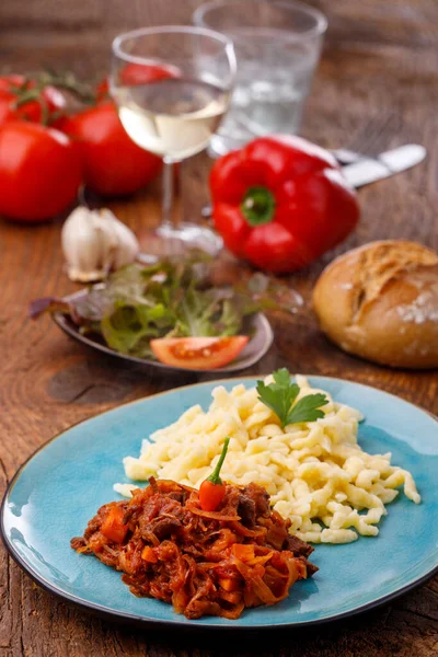 Szegedin Goulash Dark Wood — Stock Photo, Image