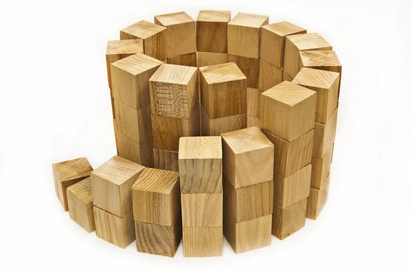 The design of the wooden blocks — Stock Photo, Image