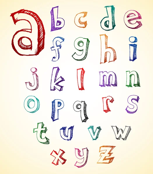 Doodle Alphabet — Stock Vector