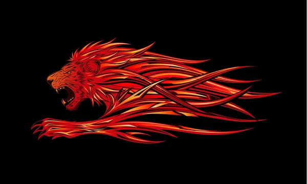 火焰狮子 — 图库矢量图片