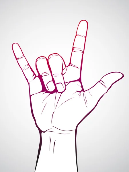 Mano de metal lineal — Vector de stock