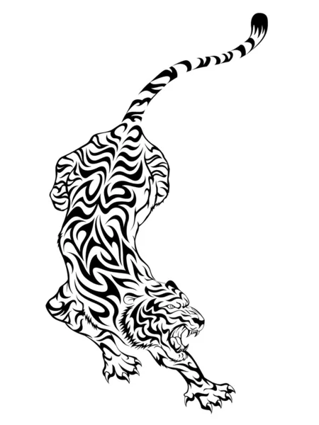 Tigre tribale Illustrazioni Stock Royalty Free