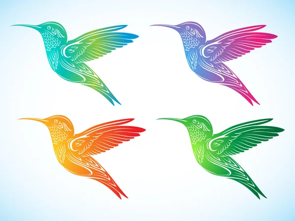 Színes kolibri Jogdíjmentes Stock Illusztrációk