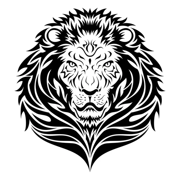 Emblema testa di leone Vettoriale Stock