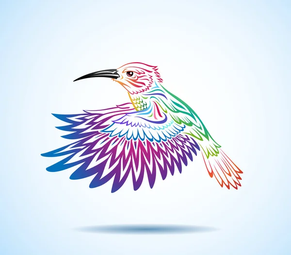 Renkli minik kuşum 2 — Stok Vektör