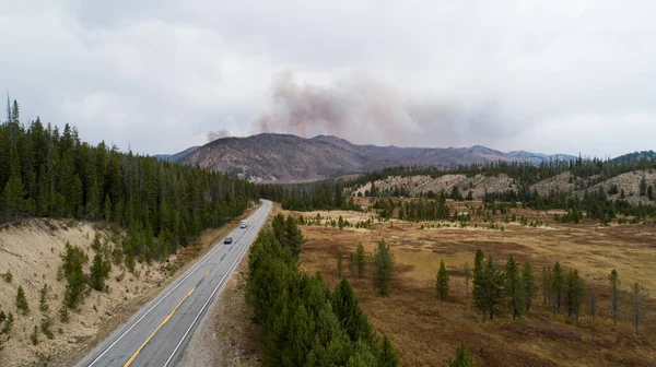 Grand feu de forêt dans idaho — Photo