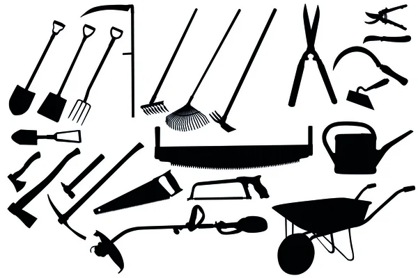 Gardening tools collection — Stock Photo, Image