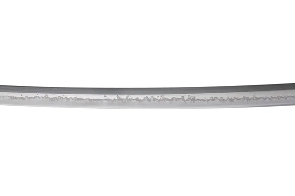 Beyaz Arka Planda Japon Kılıç Bıçağı Çin Yapımı Yumuşak Odaklanma — Stok fotoğraf