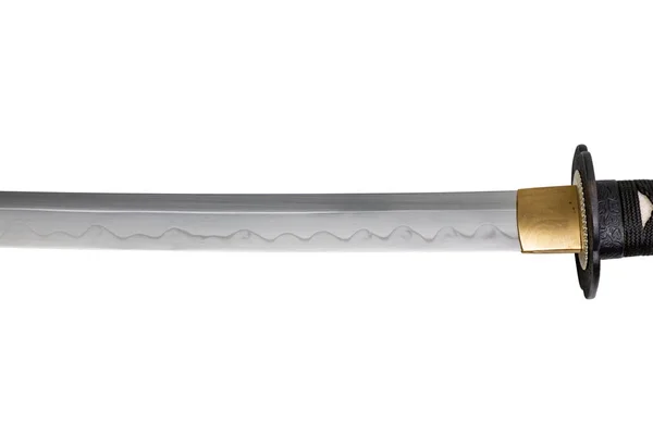 Habaki Colarinho Feito Latão Polido Está Base Uma Lâmina Espada — Fotografia de Stock