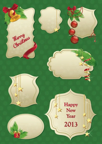 Set of christmas labels — Stock Vector