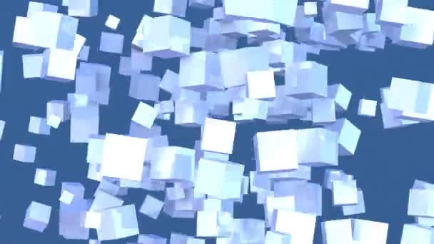 Літаючих 3d кубів — стокове відео