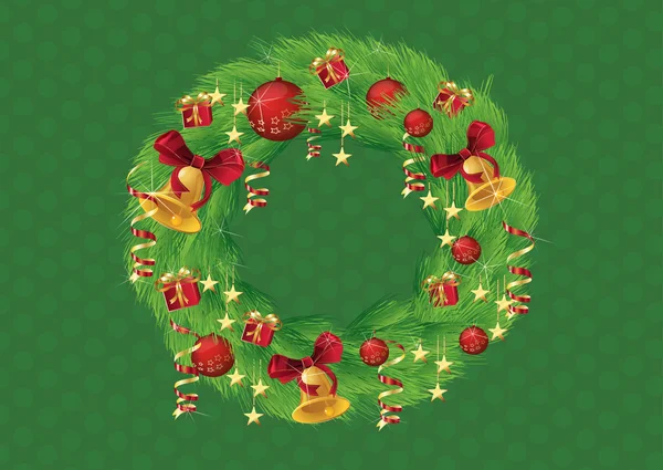 Christmas wreath — Stock Vector