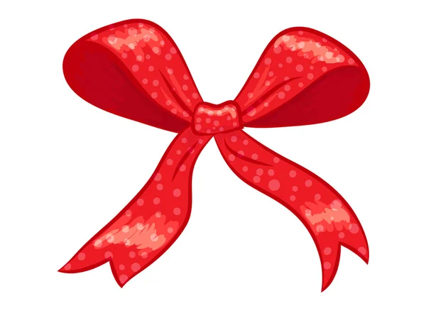Red gift bow — Stock Vector