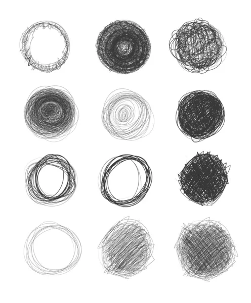 Hand-drawn circles — Stock Vector