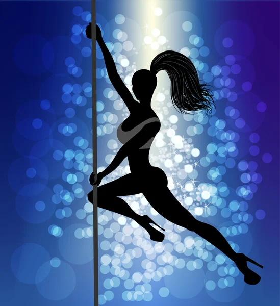 Pole dancer — Stock Vector