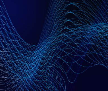 koyu zemin üzerine mavi çizgiler
