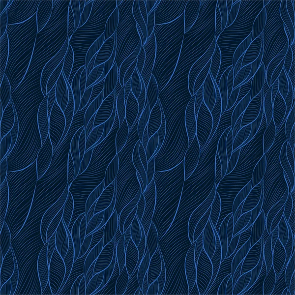 Handritade mönster med vågor — Stock vektor
