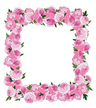 Çerçeve çiçeklerden yapılır