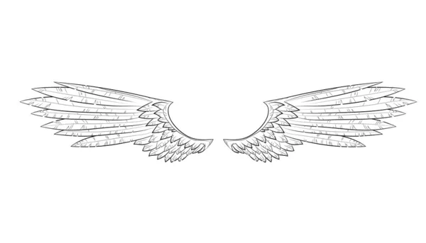 Vector vleugels — Stockvector