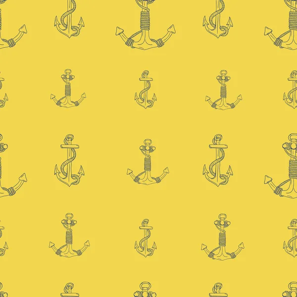 Anchors Seamless Pattern — Stock Vector