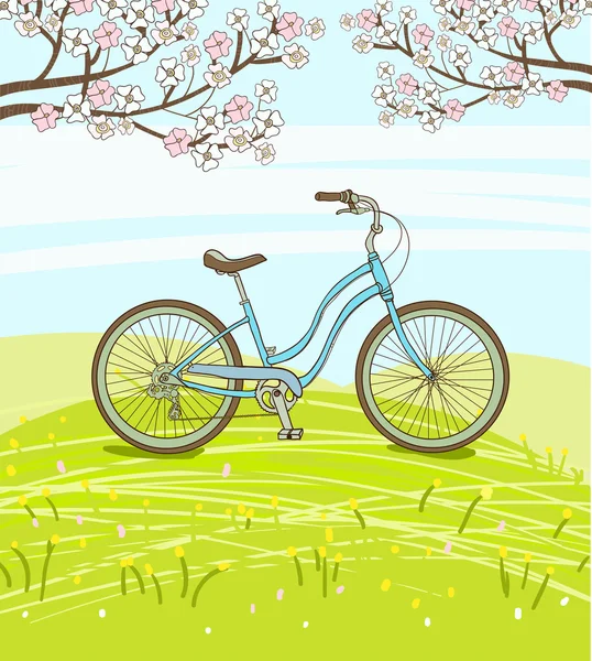 Bicicleta Vintage — Vector de stock