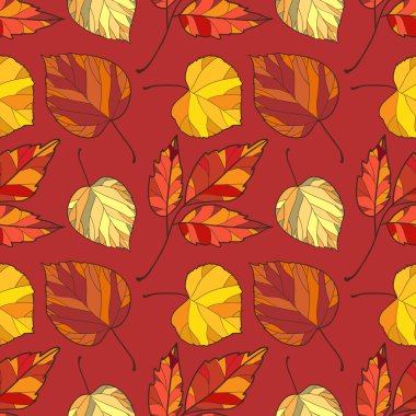 Sonbahar yapraklarıyla kusursuz arkaplan