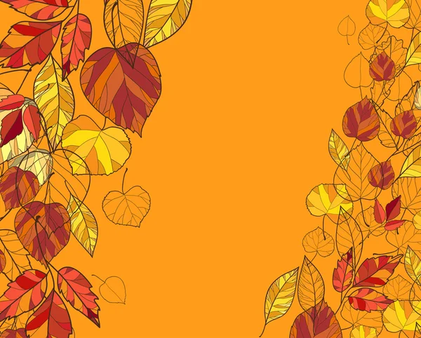 Hojas de otoño — Vector de stock