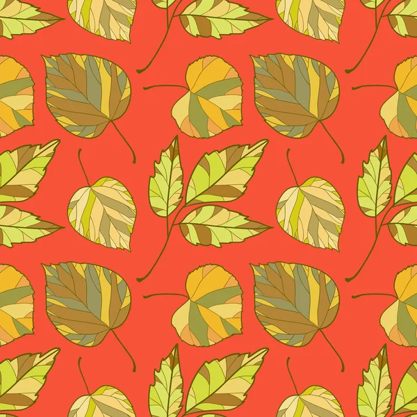 秋叶的无缝背景 — 图库矢量图片