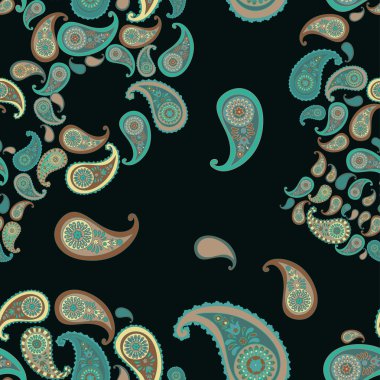 kafatasları ve paisley ile desen