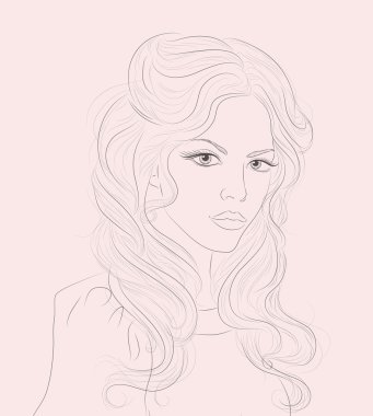 Retro kadın portresi