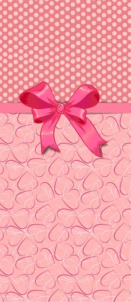 Vakkert, rosa gratulasjonskort – stockvektor