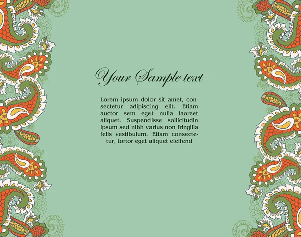 Paisley fondo y lugar para su texto — Vector de stock