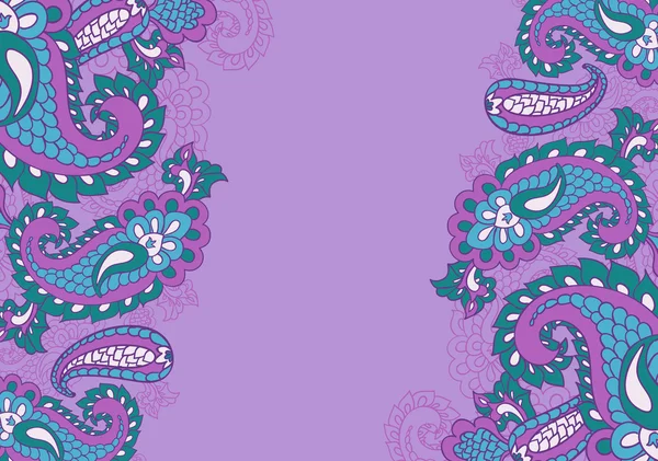 Paisley fondo y lugar para su texto — Vector de stock