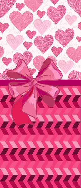 Hermosa tarjeta de felicitación rosa vintage — Vector de stock