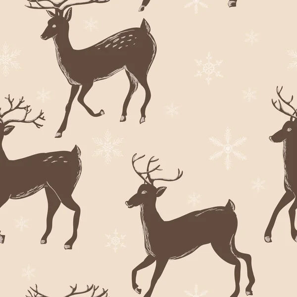 Vector deer pattern — Stock Vector