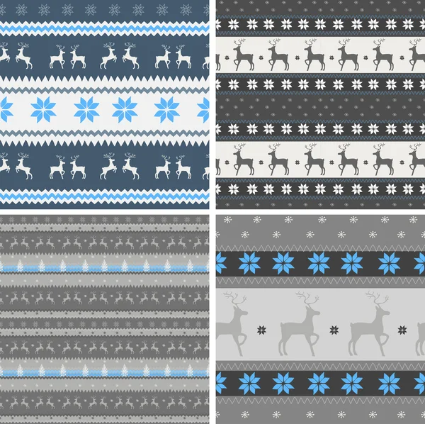 Seamless Christmas patterns — Stock Vector