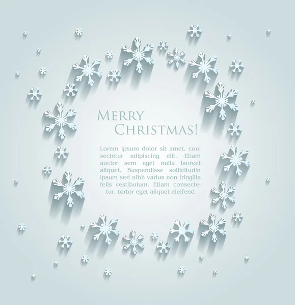 Abstract design with snowflakes and space for text — Stock Vector