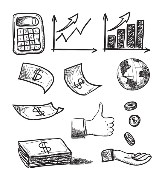 el çekilmiş iş ikonları/simgeleri