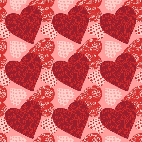 Fond sans couture Saint-Valentin — Image vectorielle