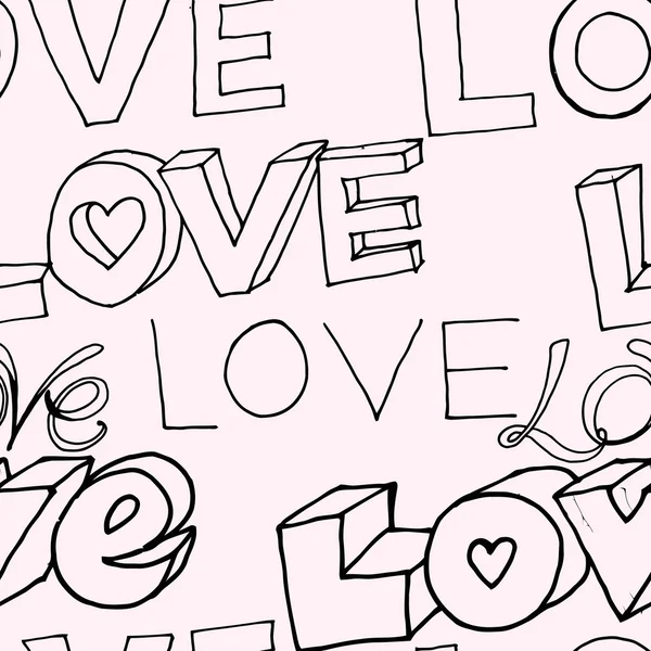 Slova "Miluji tě" na růžovém pozadí — Stockový vektor
