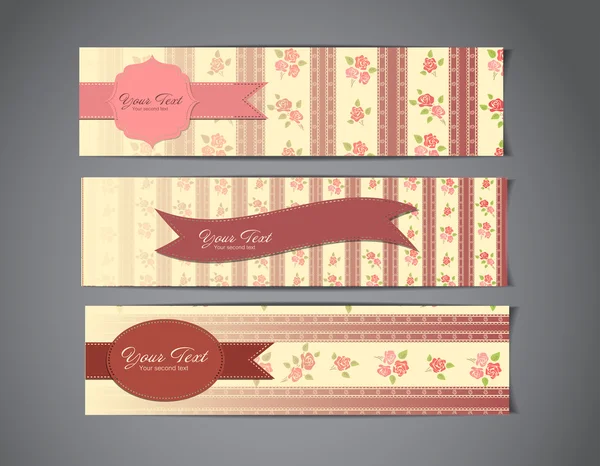 Tree vintage banners — Stock Vector