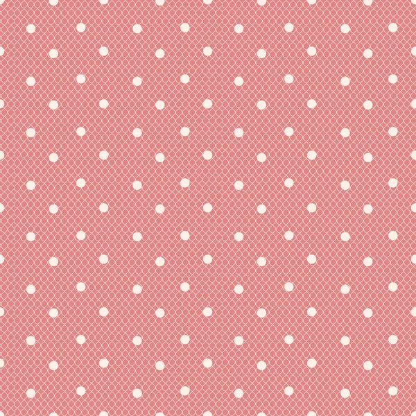 Dentelle pointillée rose motif sans couture — Image vectorielle