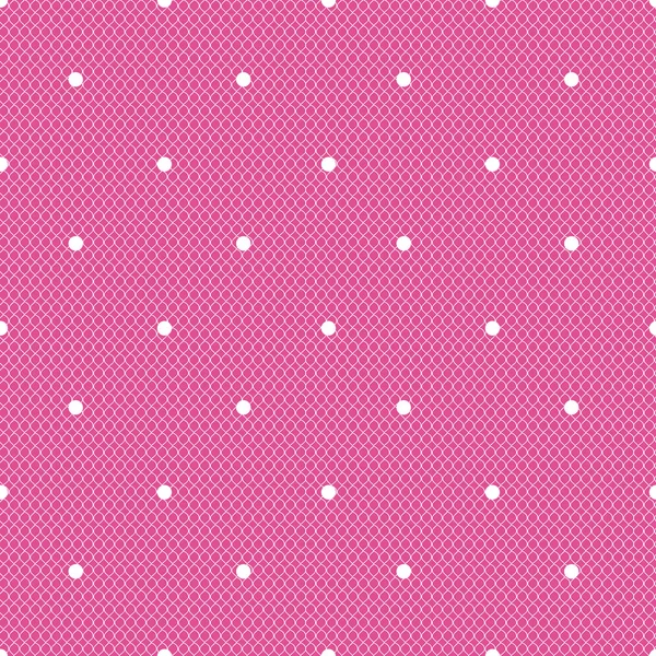 Pink dotted lacy seamless pattern — Stock Vector